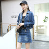 Denim Suit Female Spring and Autumn 2022 Korean Slim Jeans Blazer Jacket and Skirt Set Women Two-piece Step Skirt K528
