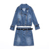 Denim Suit Female Spring and Autumn 2022 Korean Slim Jeans Blazer Jacket and Skirt Set Women Two-piece Step Skirt K528