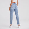DenimColab 2022 Hole Straight Jeans Pants Women Cotton Cowboy High Waist Ripped Jeans Ladies Casual Office Jeans Trouser