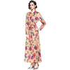 Design Floral Printed Big Shirt Dress 2023 Long Sleeve Spring/Autumn Turn-down Collar  Party Maxi Dress French Dress Women