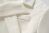 Design Sense Jacket Strap Design Short Small Suit Women's Spring Slim and Thin Solid Color Suit Star with The Same Top
