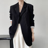 Designer Button Long Sleeve Open Front Women Blazer Green Black Autumn Casual Casual Women's Jacket for Office