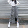 Designer Snake Pattern High Waist Jeans Women vintage Serpentine Trousers Harajuku Gray Straight Split Denim Pants New