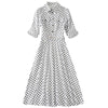 Designer Summer  Women's High Quality Vintage Chic Elegant Party Casual  Printed Short Sleeved Midi Shirt Dress