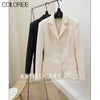 Designers Ladies Elegant Office Blazer Women Spring Autumn Notched Long Sleeve Slim Jacket Women 2022 Casual Coat
