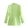DiYiG Women 2023 Slim Fit Blazer Retro Flap Pockets Long Sleeve Single Breasted Chic Top Female Outerwear Mujer