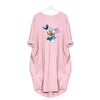 Disney  Midi Dresses Women Loose Dress Cartoon Print Donald Duck Daisy Autumn Harajuku Pocket Vintage Casual Robe Femme