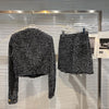 Do the old mill of fund of 2023 autumn burrs short coat + metal buckle skirt suits female  2 piece blazer and skirt
