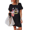 Donald Duck Mickey Mouse Minnie Mouse Kawaii Women's Clothing 2022 Casual Women's Dresses Cartoon Summer T Shirt Dress Popular
