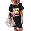 Donald Duck Mickey Mouse Minnie Mouse Kawaii Women's Clothing 2022 Casual Women's Dresses Cartoon Summer T Shirt Dress Popular