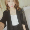 New Spring Autumn Women Fit Blazer Jackets Notched Office Open Front Single Button Pockets Outfits With Camis&Shorts