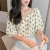 Dot Print Womens Tops And Blouses Summer Yellow Green Blusas Casual Loose Shirt Bohemia 2023 Chemisier Femme Button Blouse Mujer