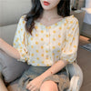 Dot Print Womens Tops And Blouses Summer Yellow Green Blusas Casual Loose Shirt Bohemia 2023 Chemisier Femme Button Blouse Mujer
