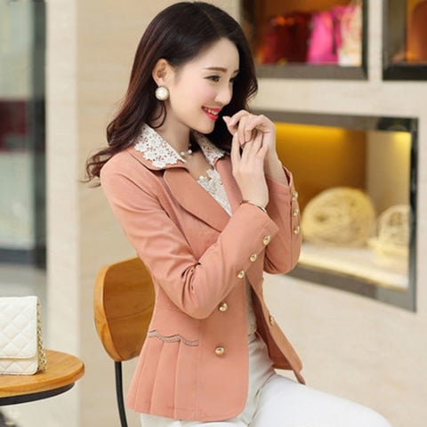 Double Breasted Coat Blazer Women Plus Size Elegant Blazers And Jackets Female Jaquetas Feminino Ladies Office Suits