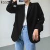 Double-Breasted Coats 2022 ZANZEA Women Casual Long Sleeve Blazer Autumn Office Work Jackets Elegant Loose Female Suits