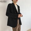Double-Breasted Coats 2022 ZANZEA Women Casual Long Sleeve Blazer Autumn Office Work Jackets Elegant Loose Female Suits
