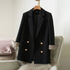 Double Breasted  Black Blazer Mujer Women's Jacket Spring Autumn 2023 Loose Female Suit Jaqueta Feminina пальто