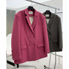 Double Breasted Oversized Women Jacket Blazer 2023 Full Sleeve Ladies Outwear Tops Stylish Female Suit Coat