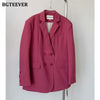 Double Breasted Oversized Women Jacket Blazer 2023 Full Sleeve Ladies Outwear Tops Stylish Female Suit Coat