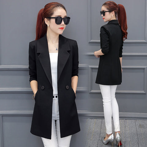 Double Breasted Women Blazers And Jackets 2022 New Spring Autumn Casual Long Woman Suits  Female Blazer Feminino