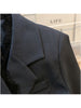 Double-breasted Long-sleeve Suit Jacket Women's Spring And Autumn Simple Style Lace Design Temperament Small Suit Top Female