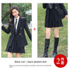 Double-breasted Suit Skirt Two-piece Female Autumn High-end Sense of Suit Temperament Loose School Uniform Female