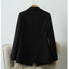 Double-breasted Women's Blazer Streetwear 2023 Spring autumn Slim Long-sleeved Lady Suit Outwear Black Casual Female Blazer Coat