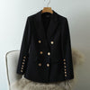 Double-breasted Women's Blazer Streetwear 2023 Spring autumn Slim Long-sleeved Lady Suit Outwear Black Casual Female Blazer Coat