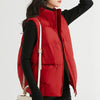 Down Vest Jacket Women Solid Stand Collar Zipper Vest Coats Casual Loose Thick Sleeveless Waistcoat Female Vests 2023