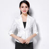 Spring Women Solid Color Blazer Outerwear Slim Design White Suit Fashion Jacket Coat Femme Black Tops Mujer Blazer MZ697