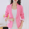 Women Korean Spring Long Sleeve Small Suit Slim Solid Color Jacket Striped Casual Suit Female Mujer Blazers Tops MZ2282