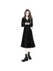 Dress Women Black Dresses Of Casual Women's Autumn 2022 Solid Long Dress Long Sleeve Dresses V-Neck Large Size Female Clothes