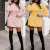 Dress Women Autumn Long Sleeve O Neck Waist Tight Bandage Sweatshirt Dress Plus Size Dresses 2023