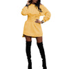 Dress Women Autumn Long Sleeve O Neck Waist Tight Bandage Sweatshirt Dress Plus Size Dresses 2023