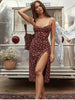 Dress Women Floral print sexy bodycon high split dress Women sleeveless short dress Party club elegant vestidos 2022