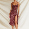 Dress Women Floral print sexy bodycon high split dress Women sleeveless short dress Party club elegant vestidos 2022