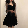 Dress Women Long Sleeve Mesh Transparent Low-cut Leisure Elegant Womens Party Dresses Mini Korean Style Loose Patchwork