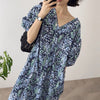 Dress Women Simple Floral Summer All-match Leisure Casual Ulzzang Chic  Mid-calf Puff-sleeve Sundress Holiday Harajuku