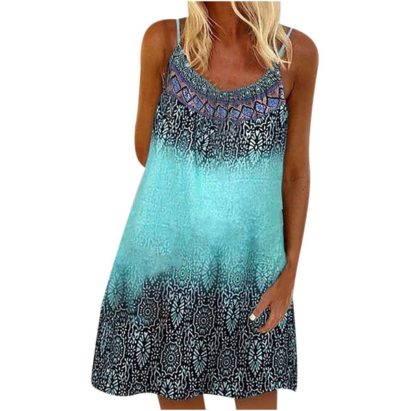 Dresses For Women Summer  Vest Printing Dresses Ladies Camisole Loose Casual Sleeveless Dress Jurken Zomer 2022 Dames