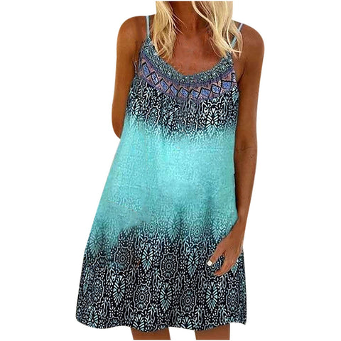 Dresses For Women Summer  Vest Printing Dresses Ladies Camisole Loose Casual Sleeveless Dress Jurken Zomer 2022 Dames