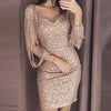 Dresses Woman Party Dress Bodycon Sexy Sequin Dress Night Shiny Dress Tassel Glitter Vestidos Dresses For Evening Robe Femme#rm