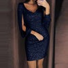 Dresses Woman Party Dress Bodycon Sexy Sequin Dress Night Shiny Dress Tassel Glitter Vestidos Dresses For Evening Robe Femme#rm