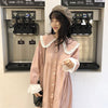 Dresses Women Trendy Korean Style Casual Loose Students Streetwear Solid High Waist Comfortable Elegant Simple All-match Ins