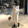 Dresses Women Trendy Korean Style Casual Loose Students Streetwear Solid High Waist Comfortable Elegant Simple All-match Ins