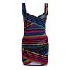 Drop Women Sexy Bandage Criss Cross Bodycon Mini Dress Summer Ladies Sleeveless Clubwear Party Dresses Female Vestidos