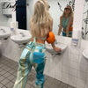Dulzura Tie Dye Print Women High Waist Wide Leg Jeans Loose Casual Streetwear 2022 Summer Trousers Bottoms Pants Vintage Y2K