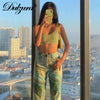 Dulzura Tie Dye Print Women High Waist Wide Leg Jeans Loose Casual Streetwear 2022 Summer Trousers Bottoms Pants Vintage Y2K
