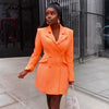 Dulzura blazer dress long coat outwear pocket office OL streetwear clothes 2022 autumn winter jacket oversized plus size button