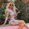 Dulzura print women mini dress long sleeve bodycon sexy party streetwear 2023 spring summer clothes slim outfit elegant clubwear