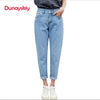 Autumn jeans women Fashionable Blue High Waist Loose Denim Jeans Female Harem Pants Trousers boyfriend jeans for women